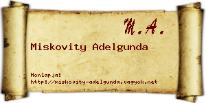 Miskovity Adelgunda névjegykártya